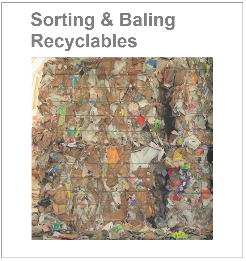 Sorting and baling button