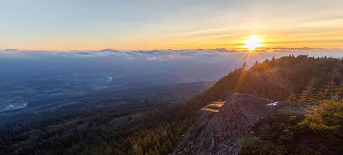 Mount-Prevost-Sunset-Cowichan Valley