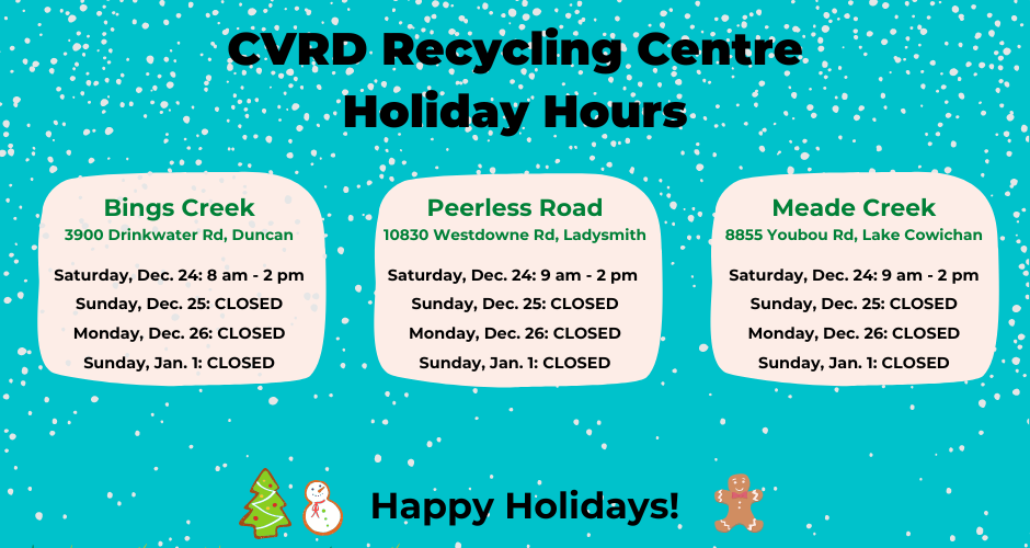 Recycling Centre Holiday Hours
