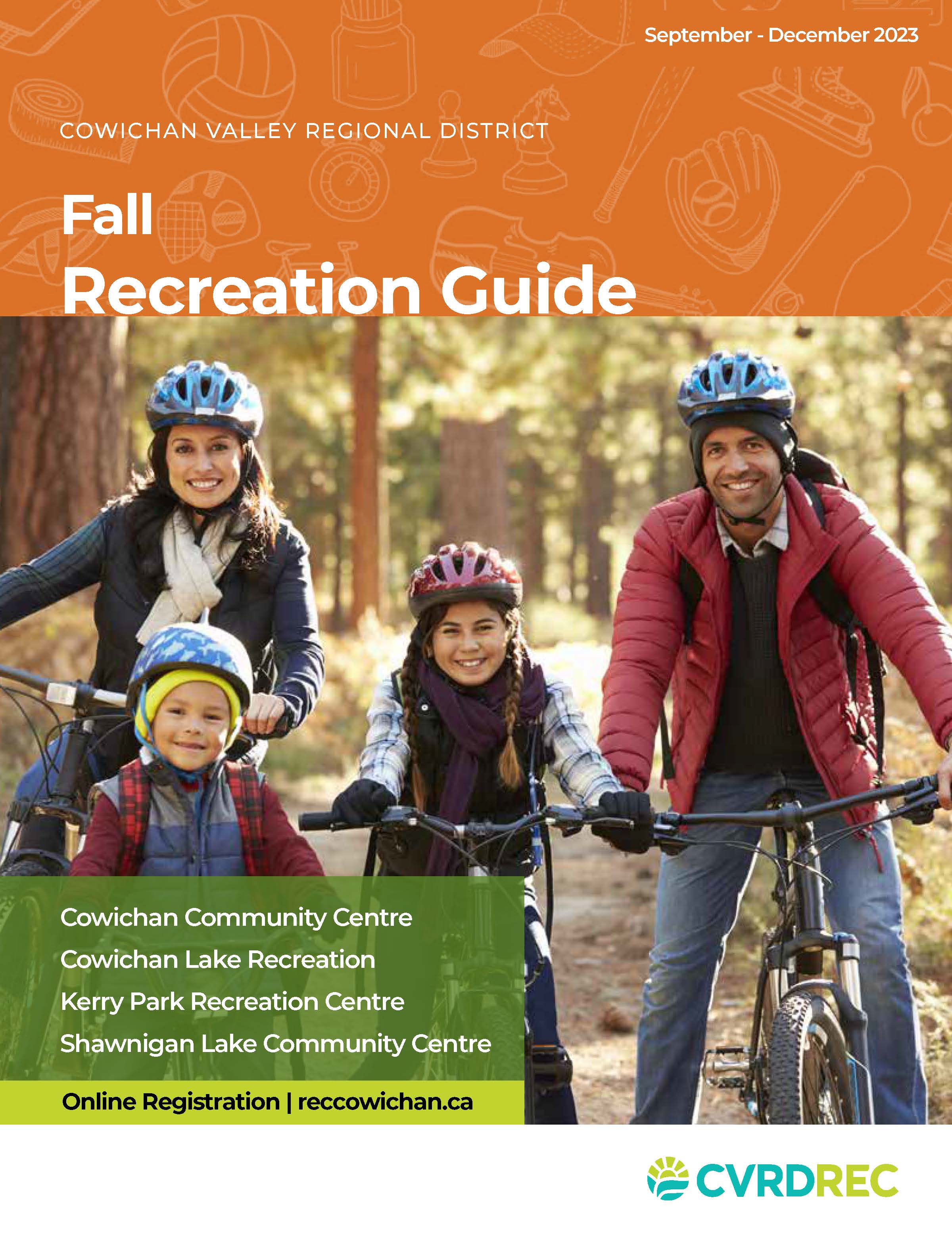 CVRD Recreation Guide Fall 2023 - guide cover