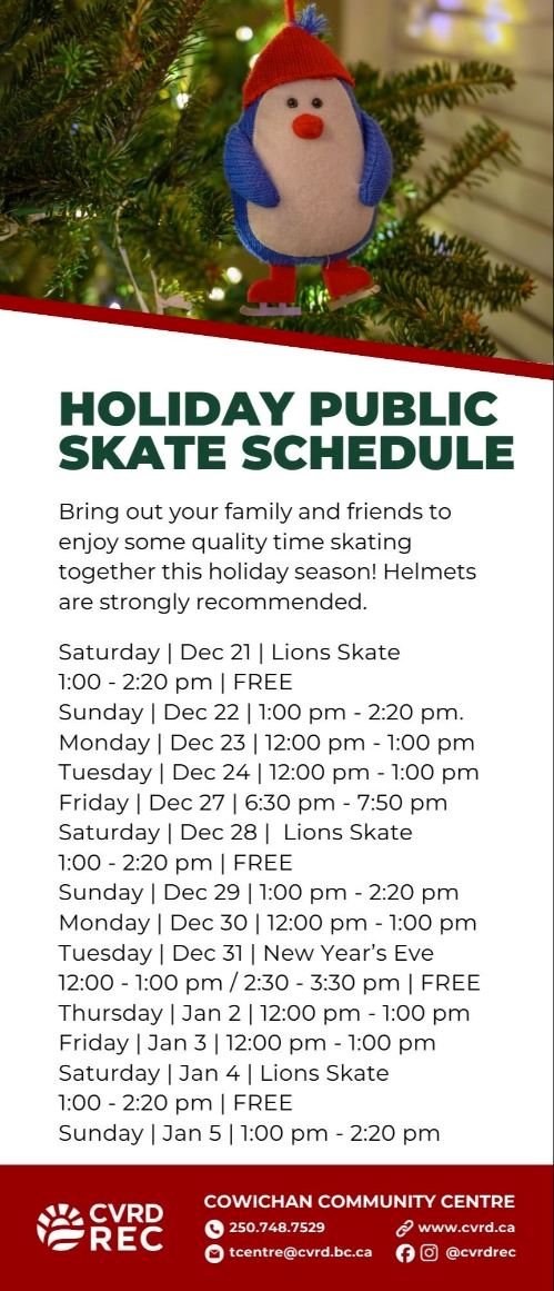 CCC - Holiday Skate Schedule - 