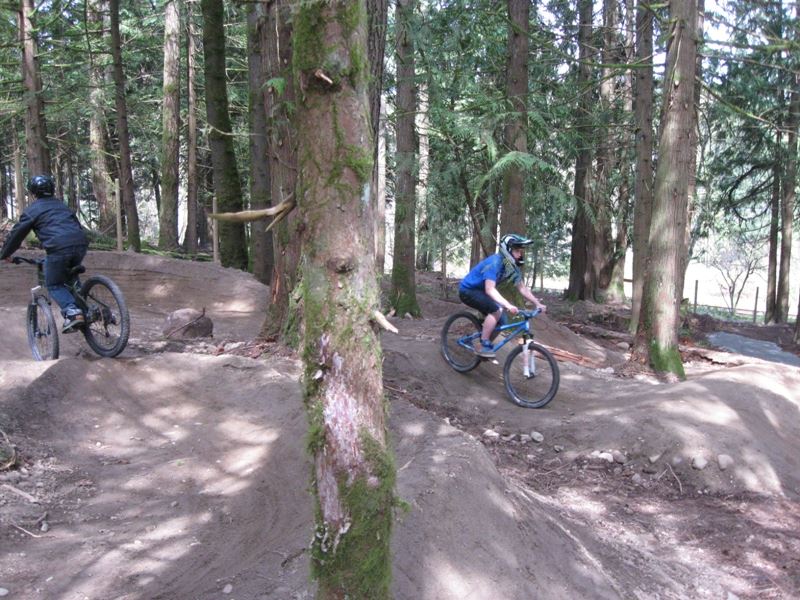 Youth riding at Cleasby bike park
